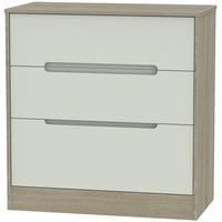 monaco kaschmir and darkolino chest of drawer 3 drawer deep