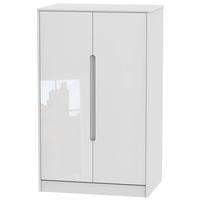 monaco high gloss white and kaschmir wardrobe 2ft 6in plain midi