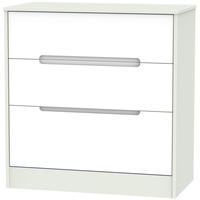 monaco white and kaschmir chest of drawer 3 drawer deep