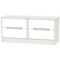 Monaco White and Kaschmir Bed Box - 4 Drawer