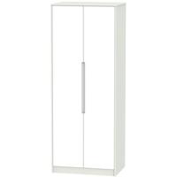 Monaco White and Kaschmir Wardrobe - Tall 2ft 6in with Plain