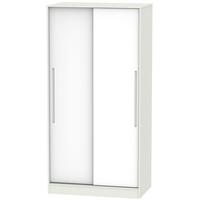 Monaco White and Kaschmir Sliding Wardrobe - Wide