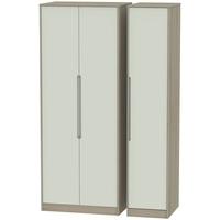 monaco kaschmir and darkolino triple wardrobe tall plain