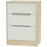 monaco kaschmir matt and bardolino chest of drawer 3 drawer deep midi