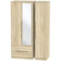 Monaco Bardolino Triple Wardrobe - Tall with 2 Drawer and Mirror