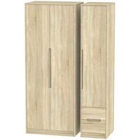 Monaco Bardolino Triple Wardrobe - Tall Plain with 2 Drawer