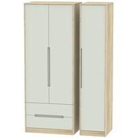 monaco kaschmir matt and bardolino triple wardrobe tall with 2 drawer