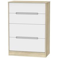 monaco white matt and bardolino chest of drawer 4 drawer deep