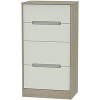 monaco kaschmir and darkolino chest of drawer 4 drawer deep midi