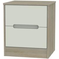 monaco kaschmir and darkolino bedside cabinet 2 drawer locker