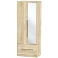 Monaco Bardolino Wardrobe - Tall 2ft 6in with 2 Drawer and Mirror