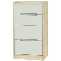 Monaco Kaschmir Matt and Bardolino Chest of Drawer - 4 Drawer Deep Midi