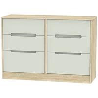 monaco kaschmir matt and bardolino chest of drawer 6 drawer midi