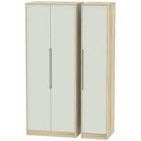 Monaco Kaschmir Matt and Bardolino Triple Wardrobe - Tall Plain