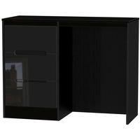 Monaco High Gloss Black Dressing Table - Vanity Knee Hole