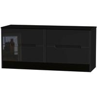 Monaco High Gloss Black Bed Box - 4 Drawer