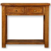 modasa mango wooden console table 2 drawer