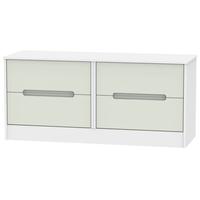 Monaco Kaschmir and White Bed Box - 4 Drawer