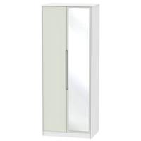 Monaco Kaschmir and White Wardrobe - Tall 2ft 6in with Mirror