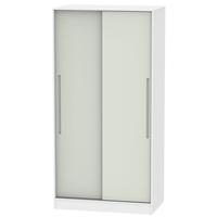 Monaco Kaschmir and White Sliding Wardrobe - Wide