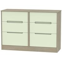 monaco mussel and darkolino chest of drawer 6 drawer midi