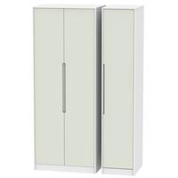 monaco kaschmir and white triple wardrobe tall plain