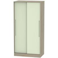 Monaco Mussel and Darkolino Sliding Wardrobe - Wide