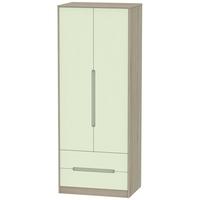 monaco mussel and darkolino wardrobe tall 2ft 6in with 2 drawer