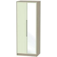 monaco mussel and darkolino wardrobe tall 2ft 6in with mirror