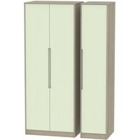 monaco mussel and darkolino triple wardrobe tall plain