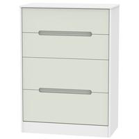 monaco kaschmir and white chest of drawer 4 drawer deep