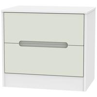 Monaco Kaschmir and White Chest of Drawer - 2 Drawer Midi