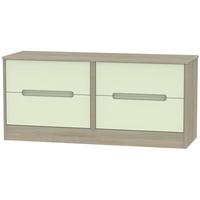 monaco mussel and darkolino bed box 4 drawer