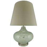 Mosaic Silver Sparkle Ellipse Statement Lamp with Light Taupe Shade