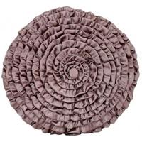 Mocha Satin Round Ruched Cushion (SS14) (Set of 10)