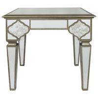 Morocco Antique Mirrored End Table