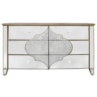 morocco mirrored 6 drawer cabinet