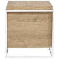 monolit large white side table