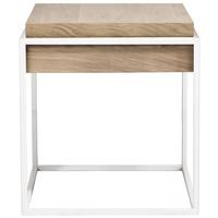 monolit small white side table