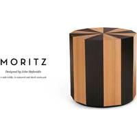 moritz side table natural and dark stain ash