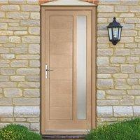 Modena Oak Door with Obscure Safety Double Glazing