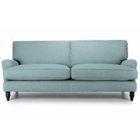 monza 2 seater sofa sky blue wenge