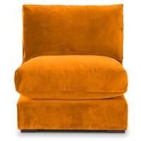 Modular Velvet Sofa Seat Element Orange