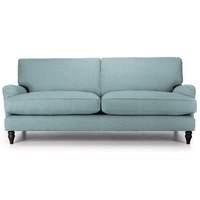 monza 3 seater sofa sky blue wenge