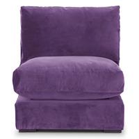 Modular Velvet Sofa Seat Element Purple