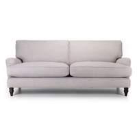 monza 2 seater sofa light grey wenge