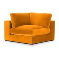 Modular Velvet Sofa Corner Element Orange
