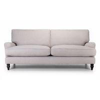 Monza 3 Seater Sofa Light Grey Wenge