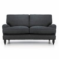 Monza 2 Seater Sofa Victoria Steel Wenge