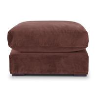 Modular Velvet Sofa Footstool Element Chocolate